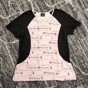 Baby Phat Breast Cancer Awareness Scrub Top M